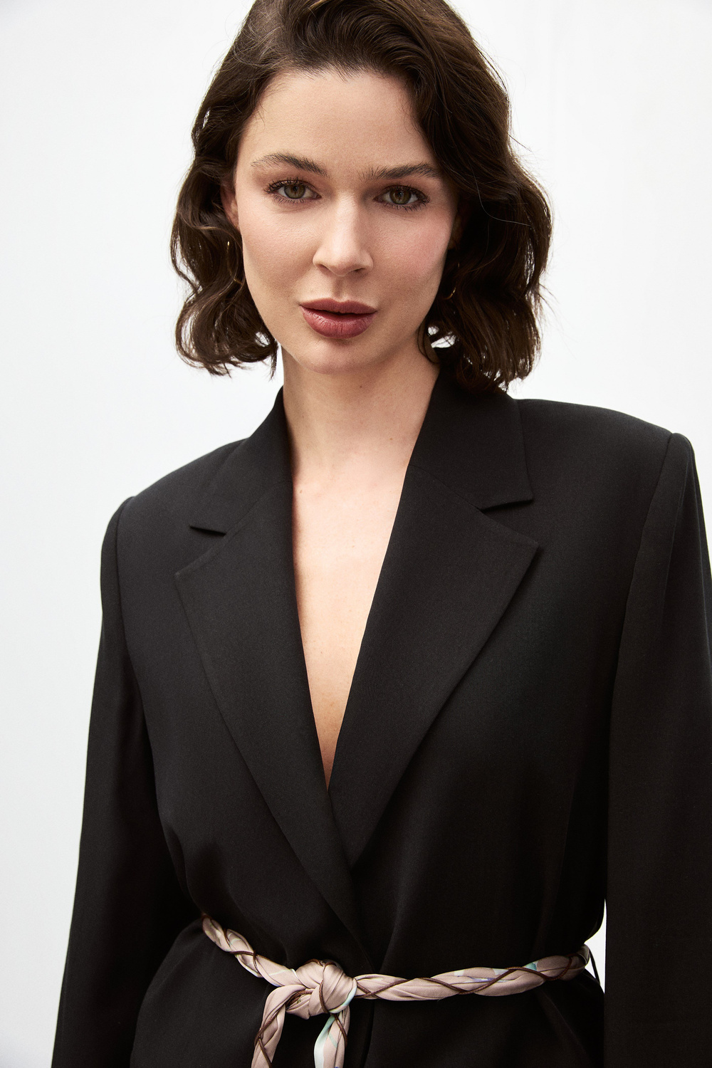 Fularlı Blazer Ceket