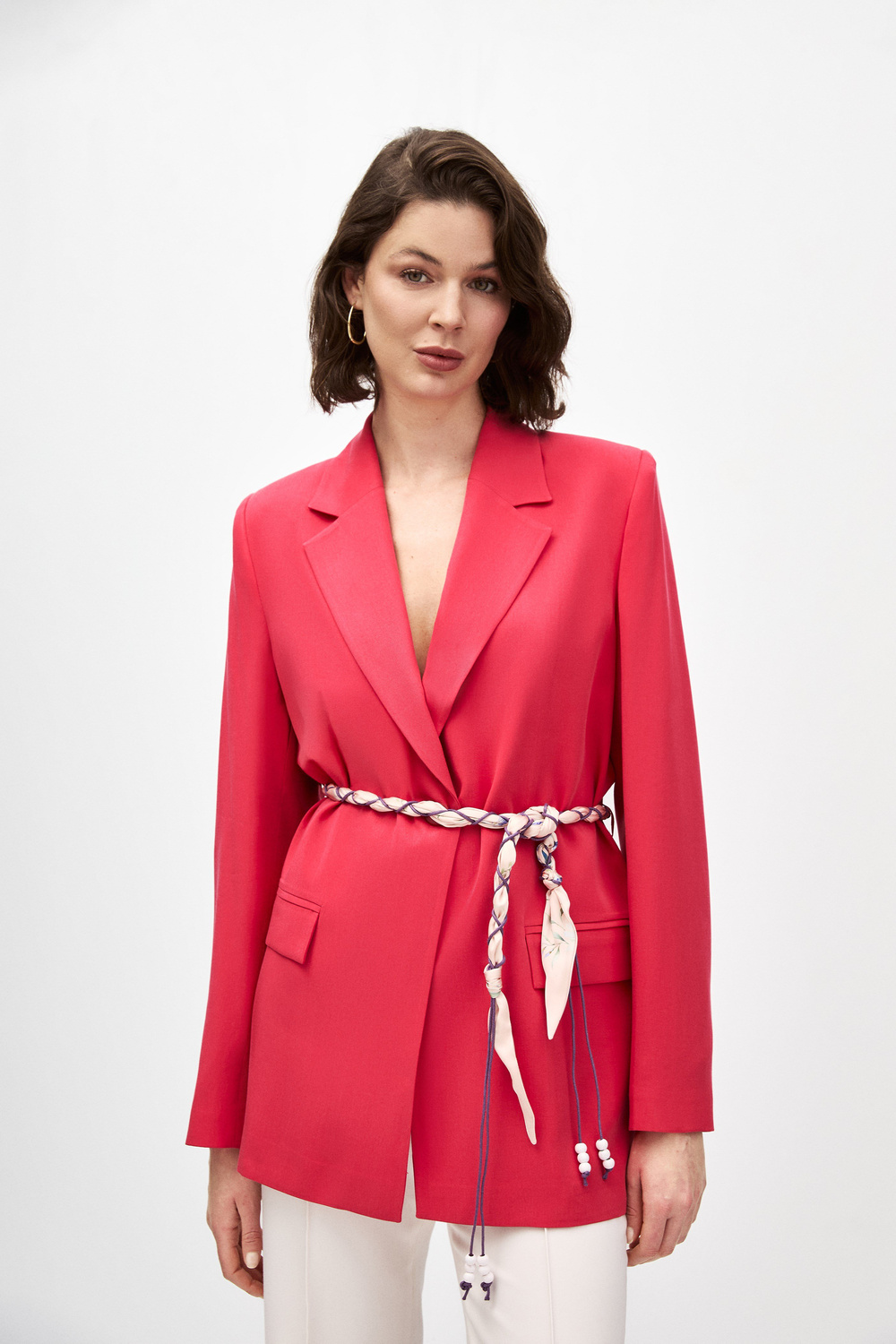 Fularlı Blazer Ceket