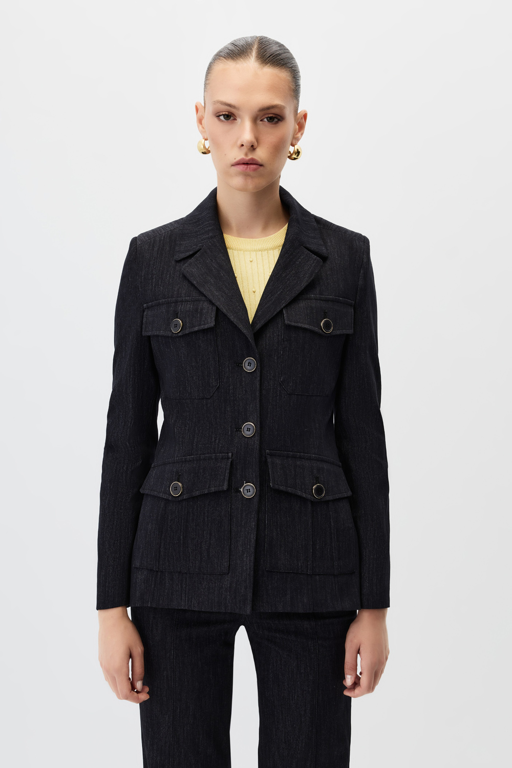 Dikişli denim ceket