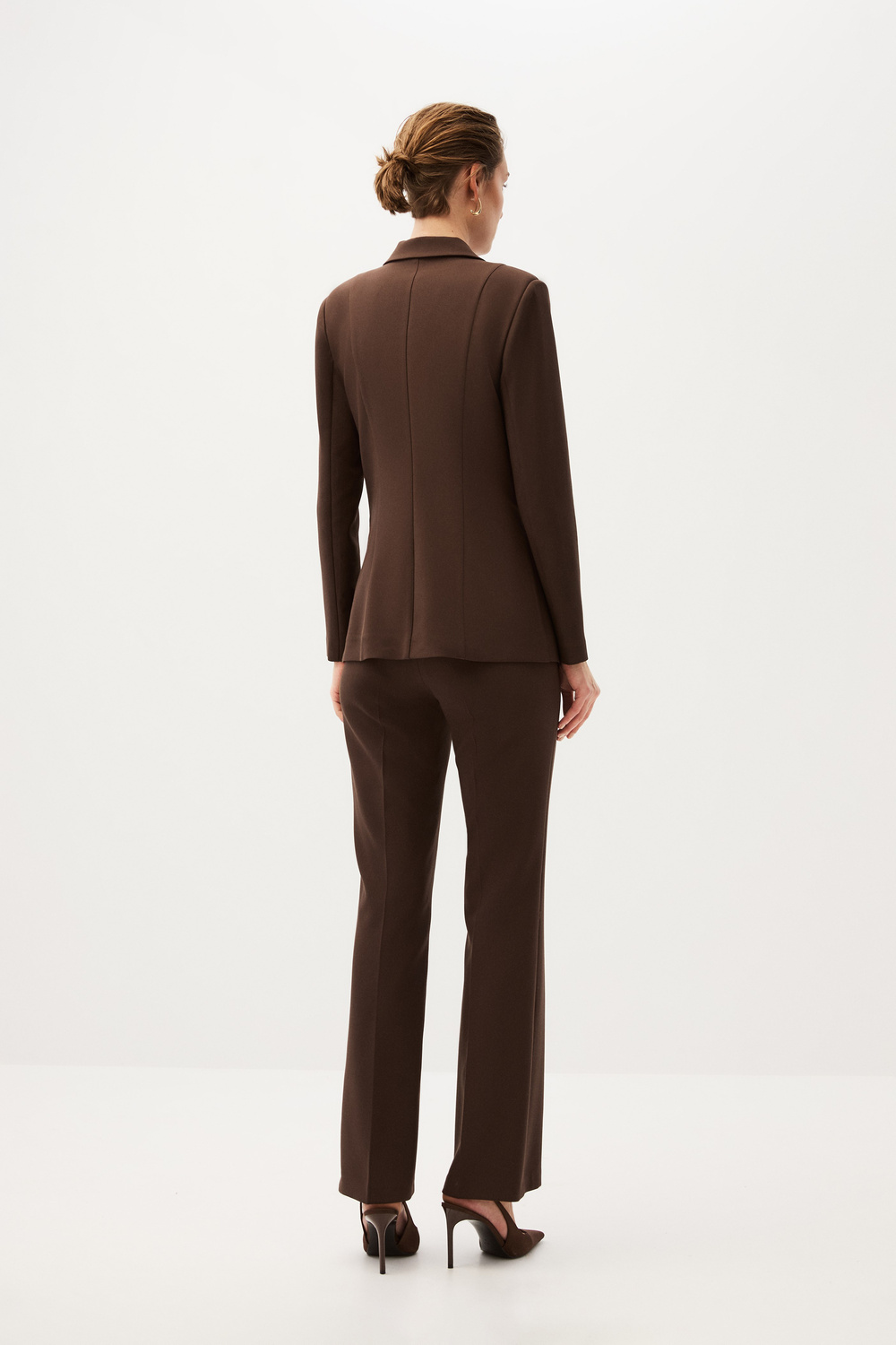 Kahverengi Blazer Ceket Takım