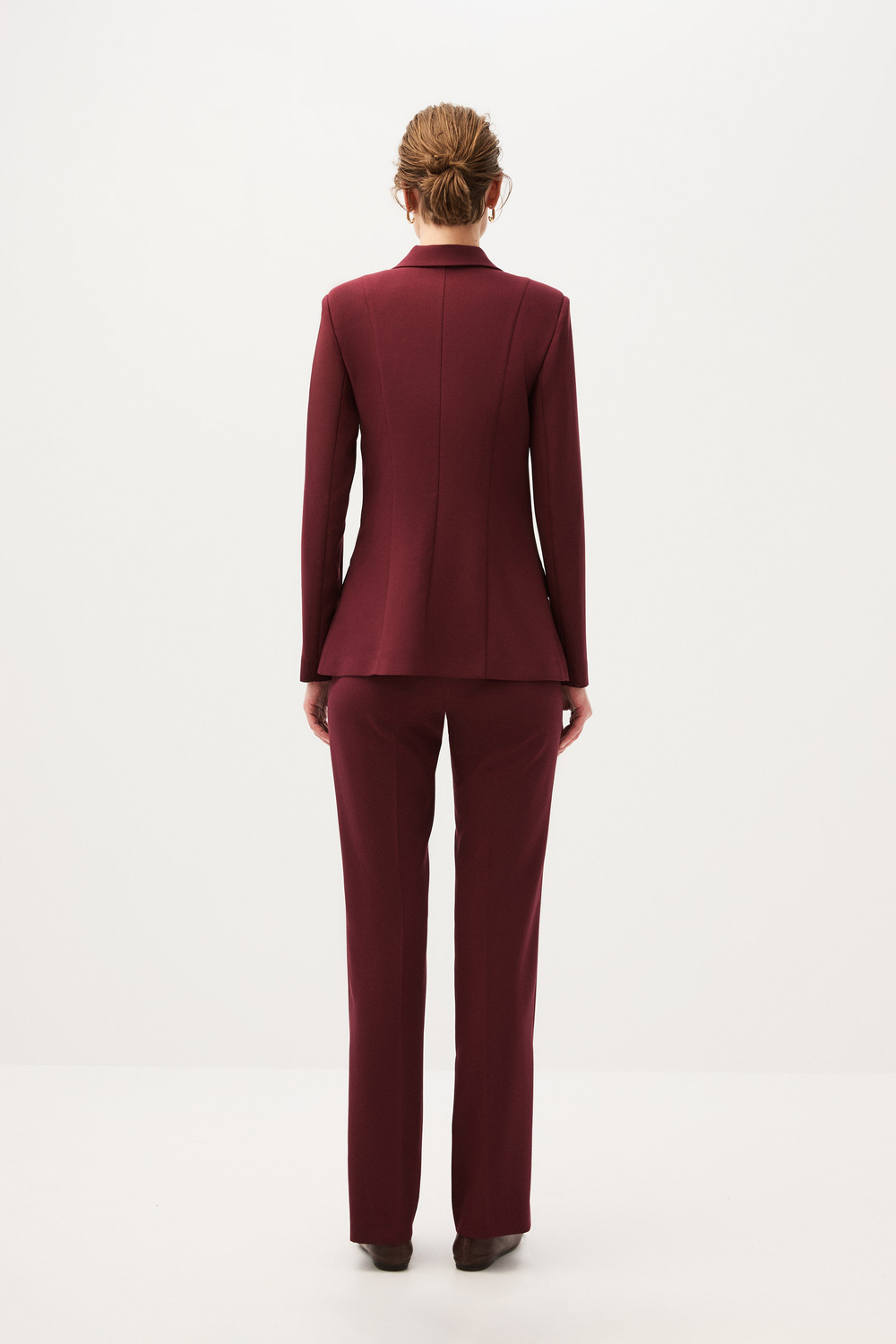 Bordo Blazer Ceket Takım
