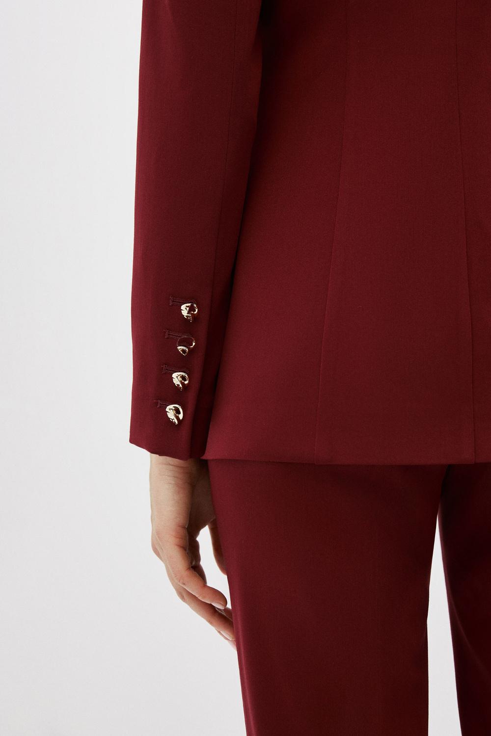 Bordo Blazer Ceket Takım