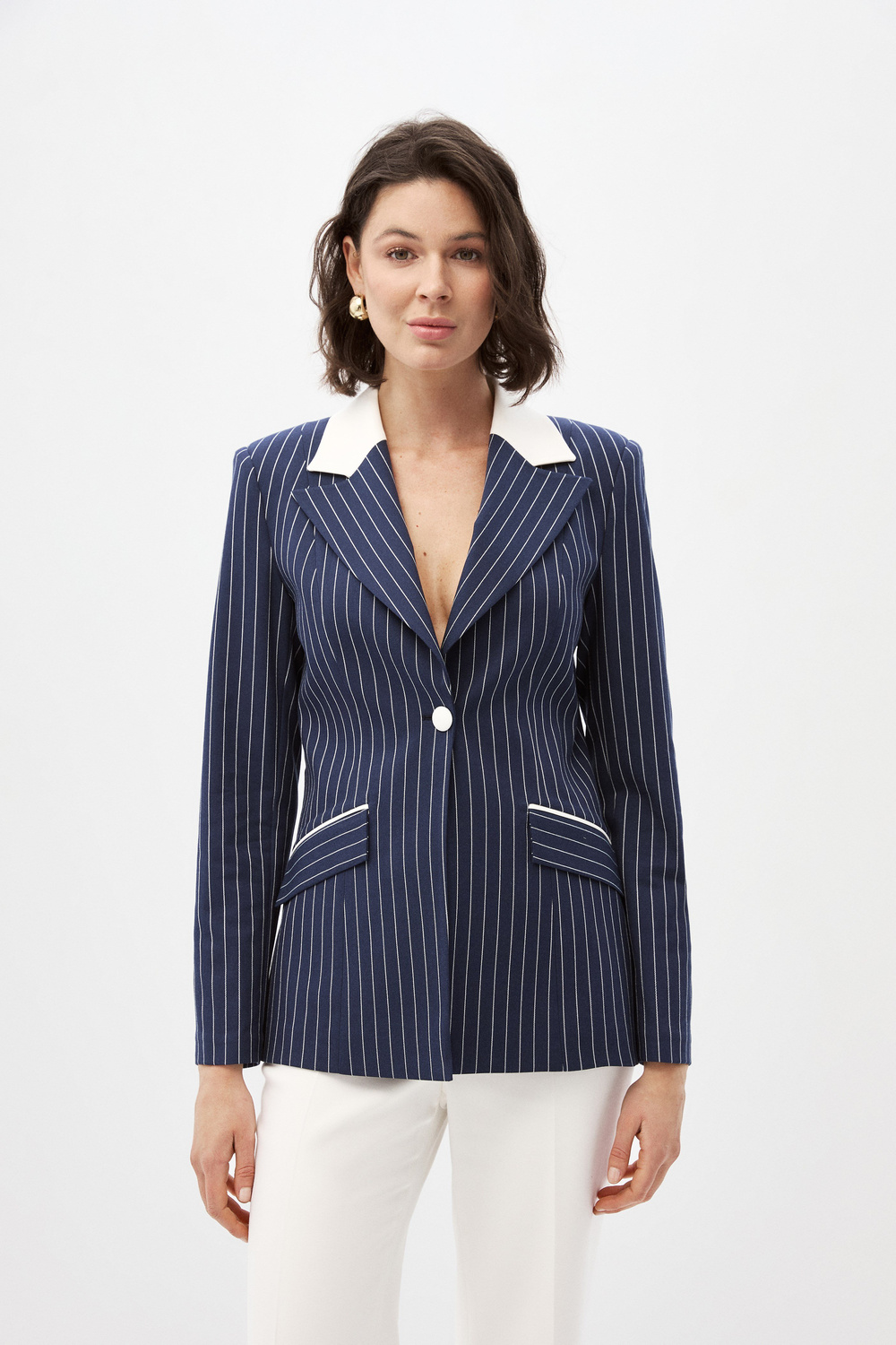 Çizgili Blazer Takım