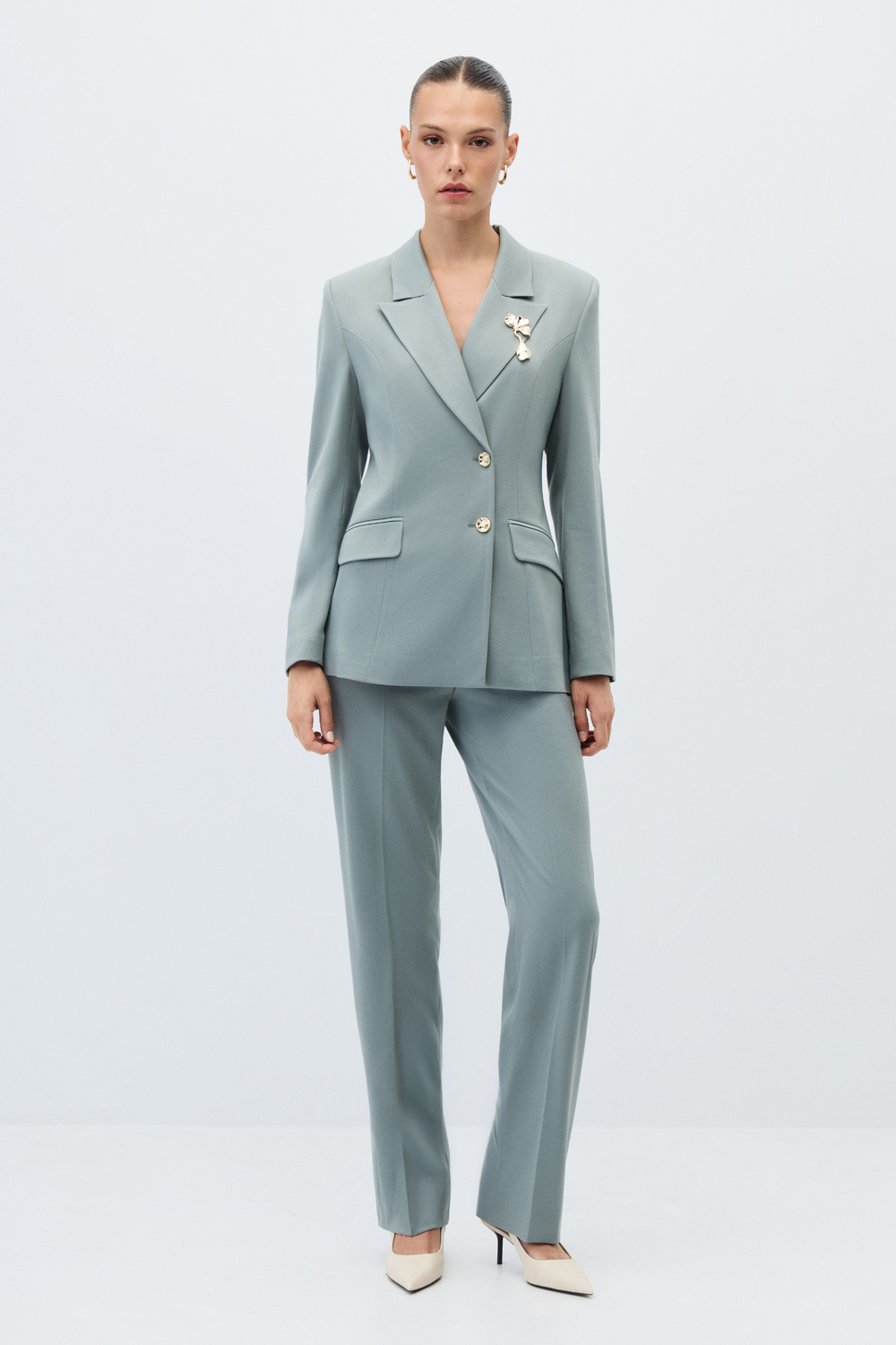 Kruvaze blazer ceket takım