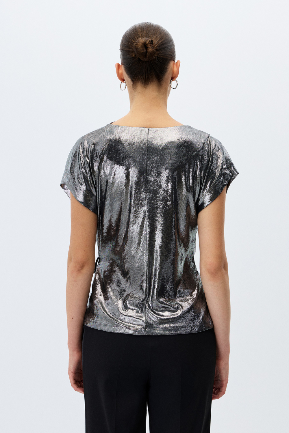 Degaje yaka simli bluz