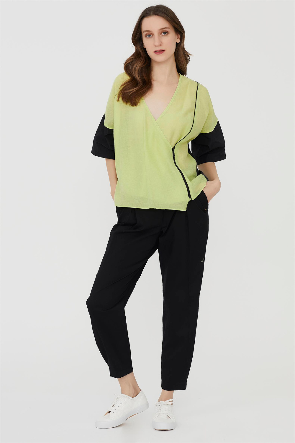 FERMUARLI COLORBLOCK BLUZ