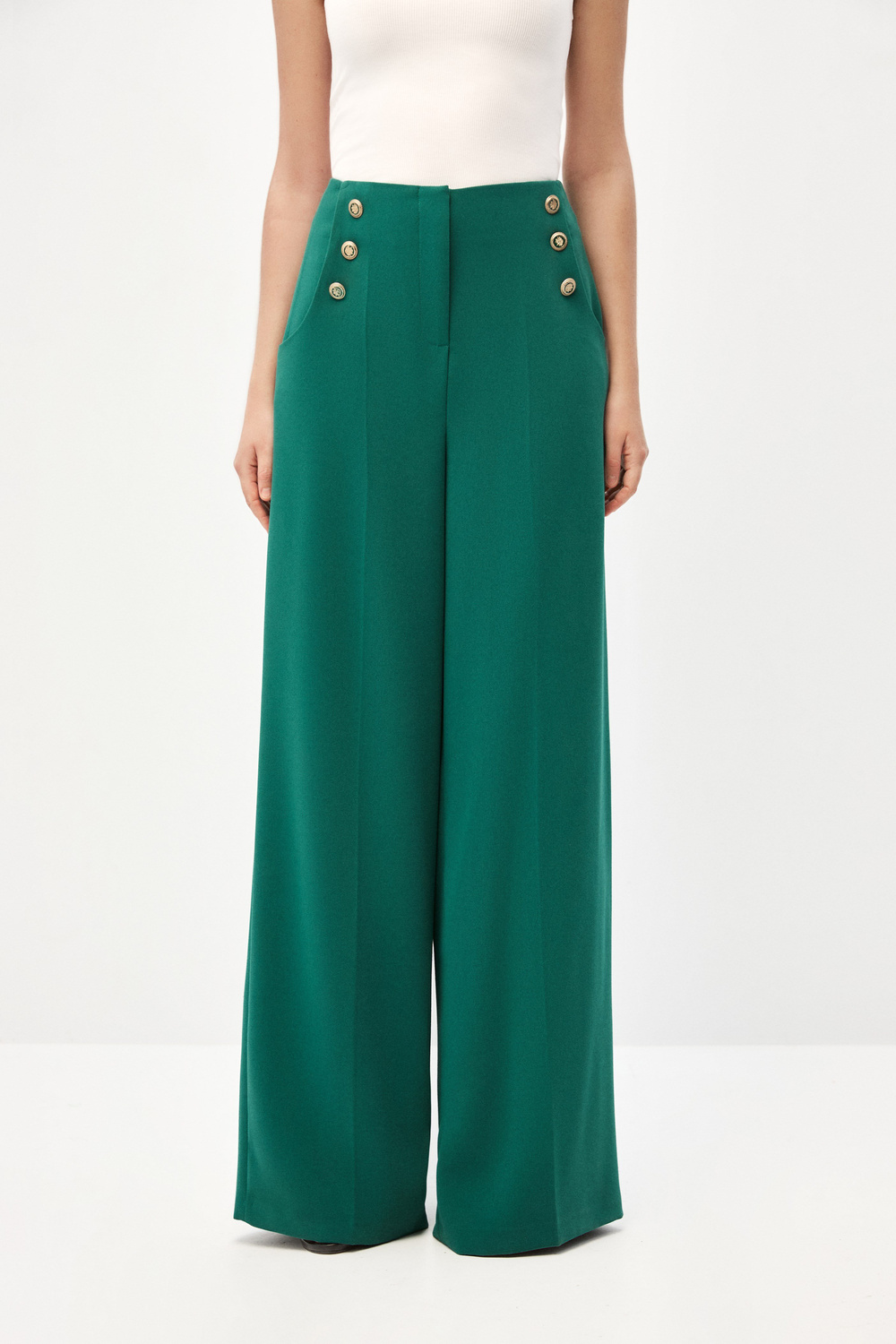Yeşil Düğmeli Pantolon