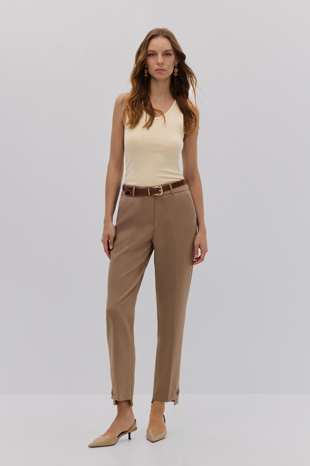 PAÇASI DÜĞME DETAYLI STRAIGHT FIT PANTOLON