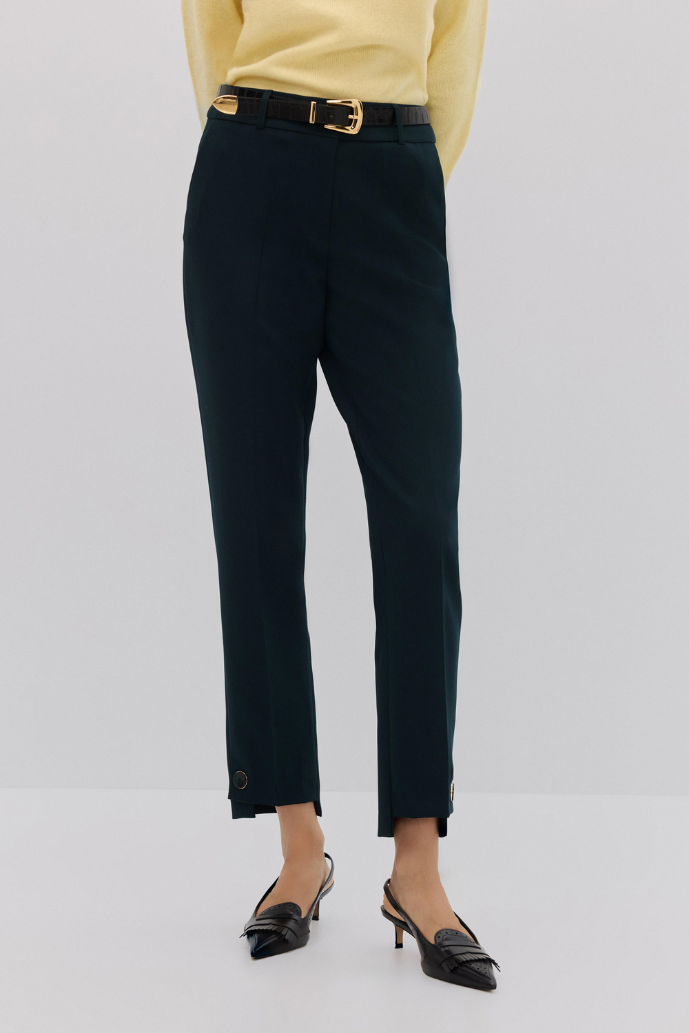 PAÇASI DÜĞME DETAYLI STRAIGHT FIT PANTOLON