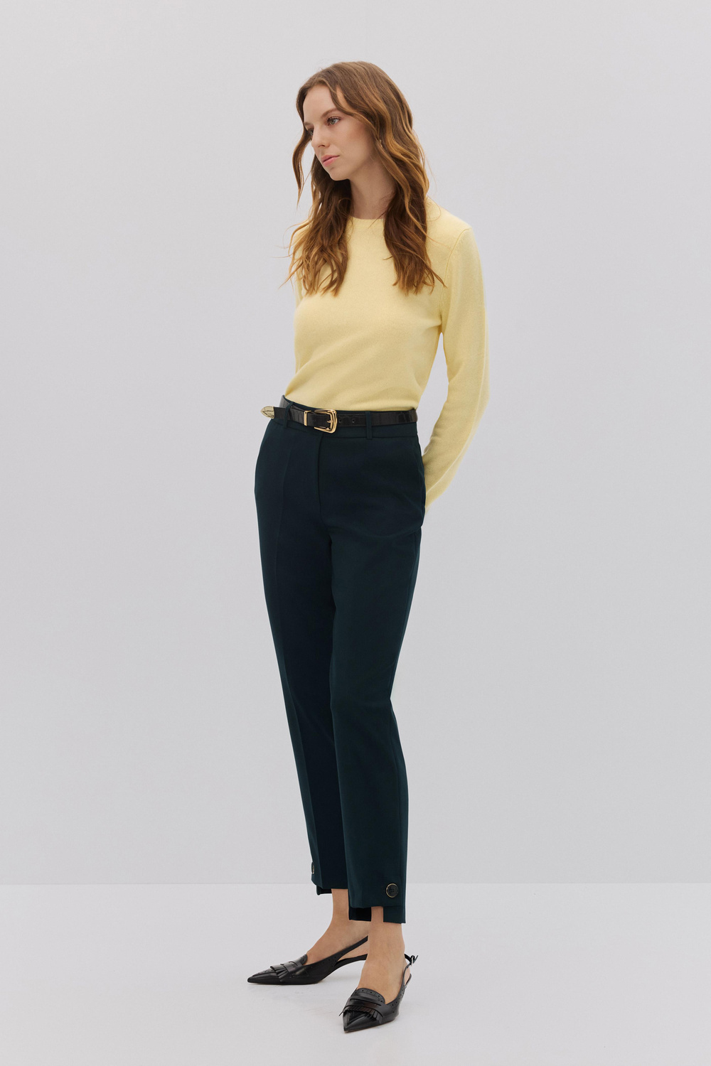 PAÇASI DÜĞME DETAYLI STRAIGHT FIT PANTOLON