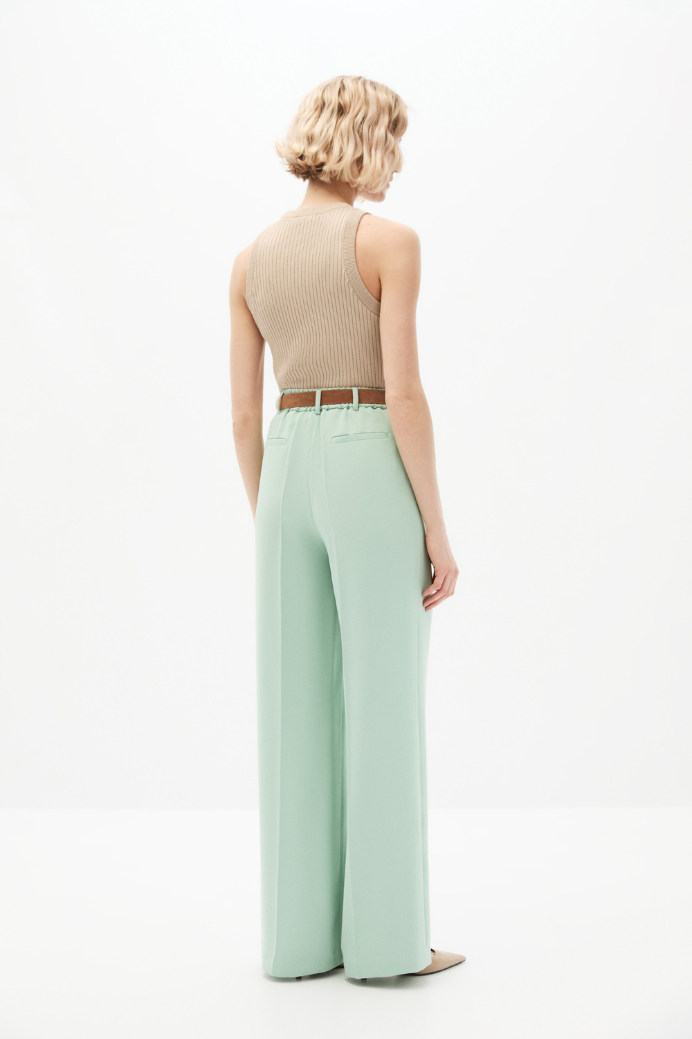 Mint Kemerli Pantolon