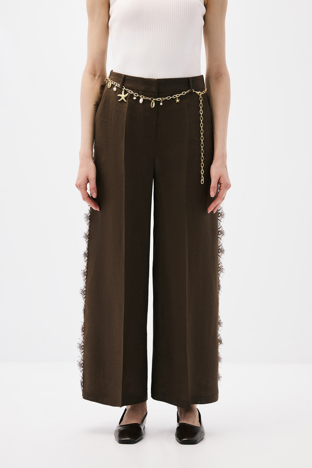 Dantelli Keten Pantolon