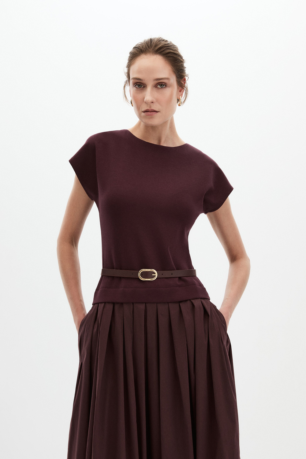 Bordo Garnili Elbise