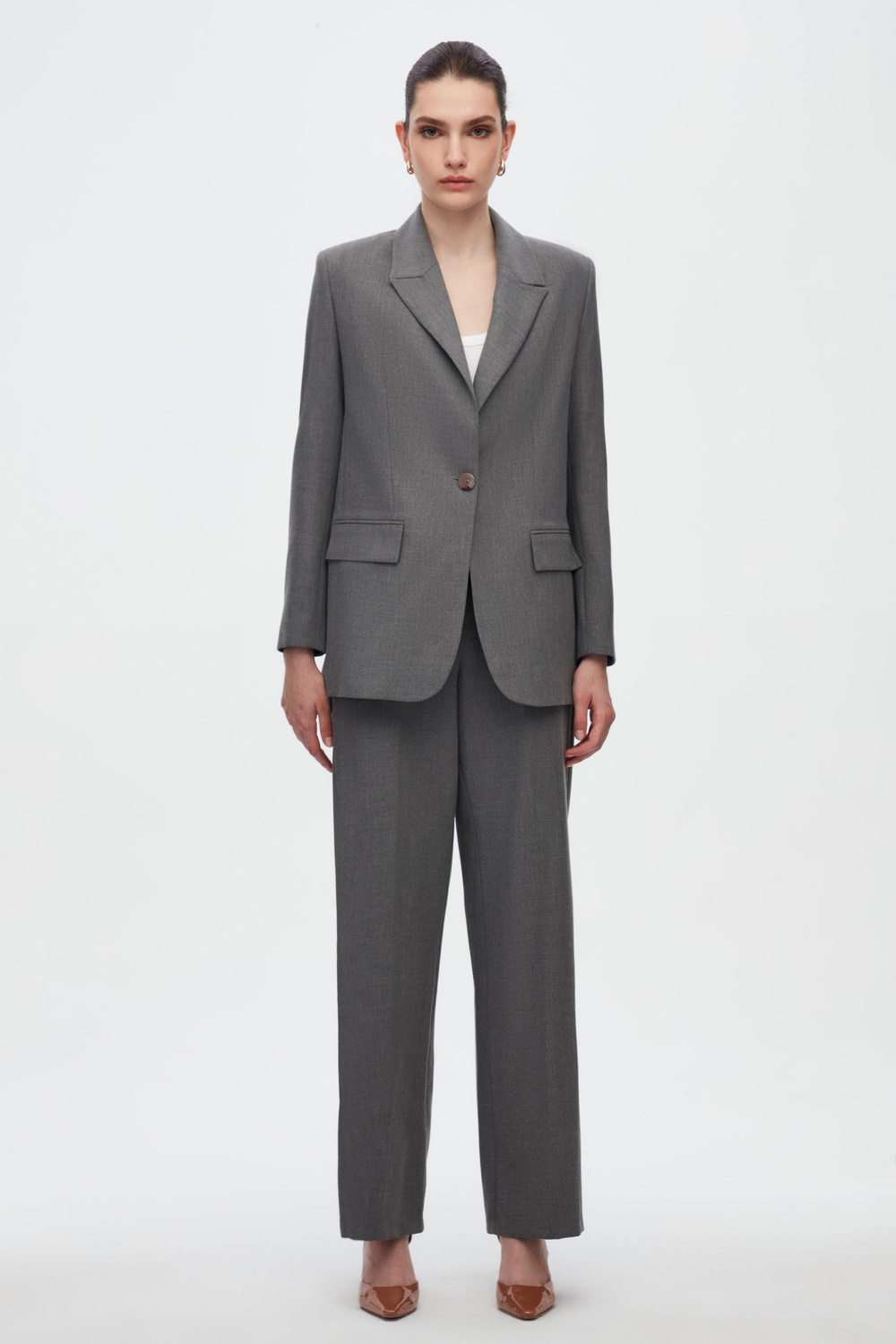 Oversize Blazer Ceket Geniş Pantolon Takım Elbise