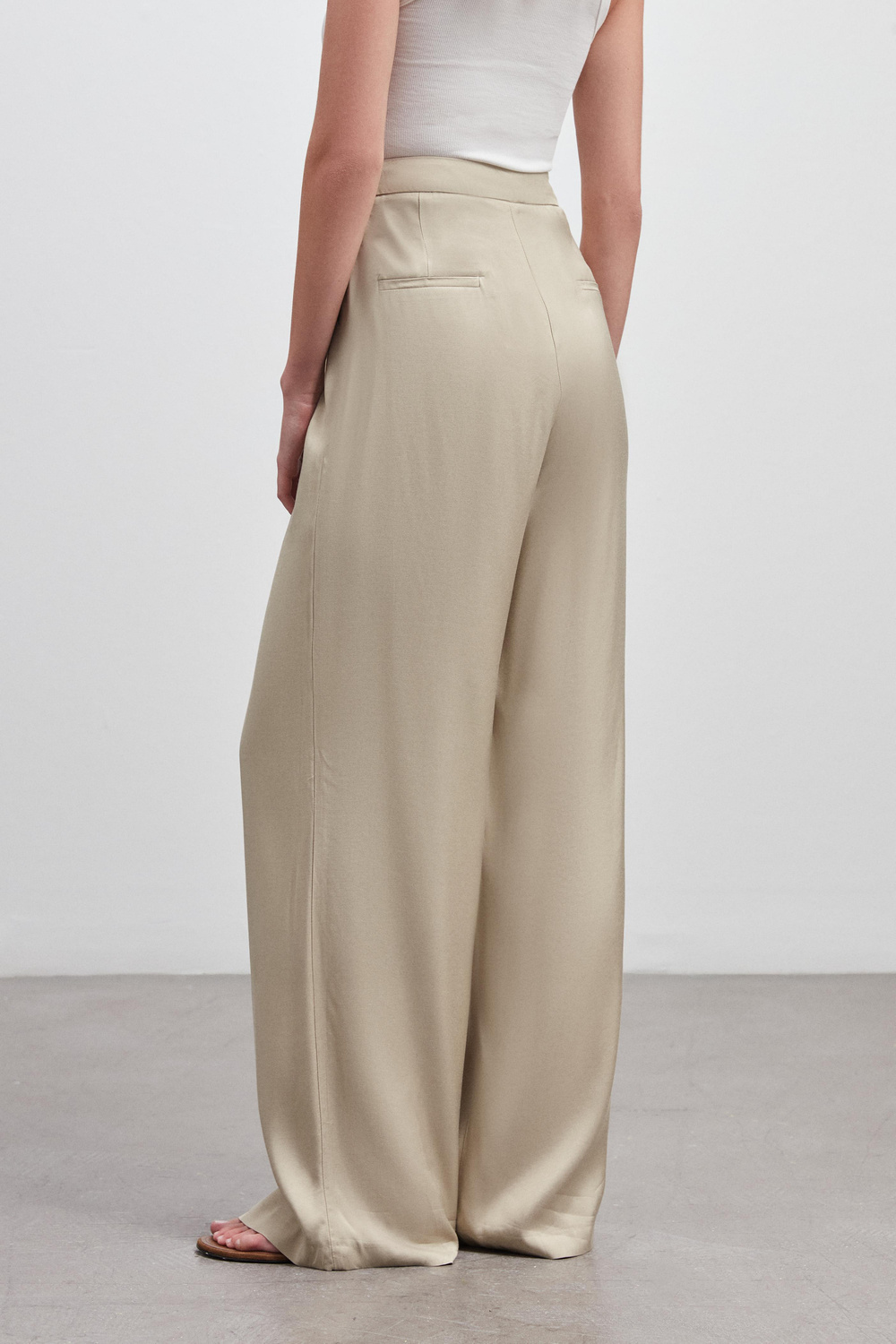 PİLELİ WIDE LEG PANTOLON