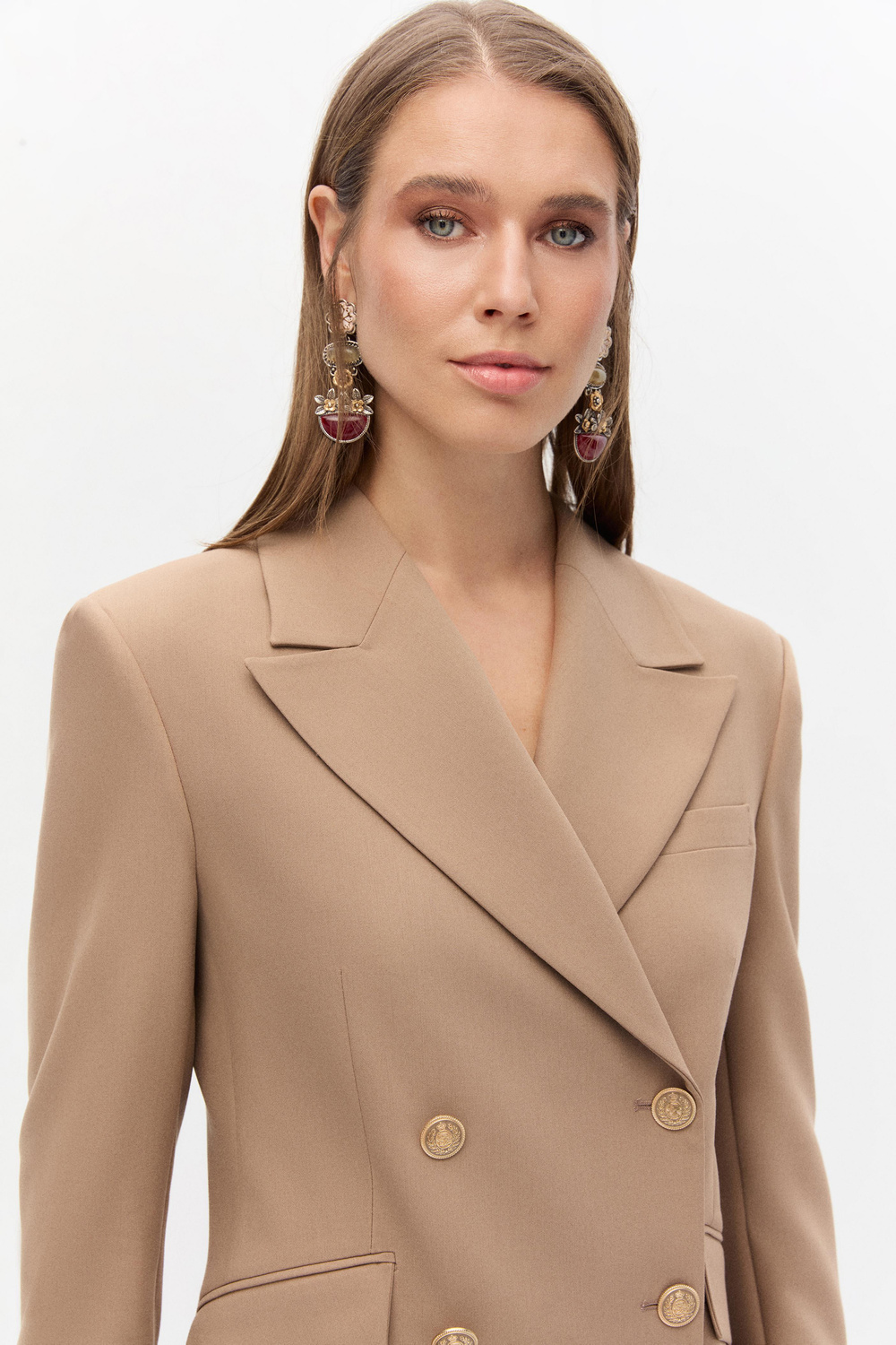 Kruvaze mini blazer elbise