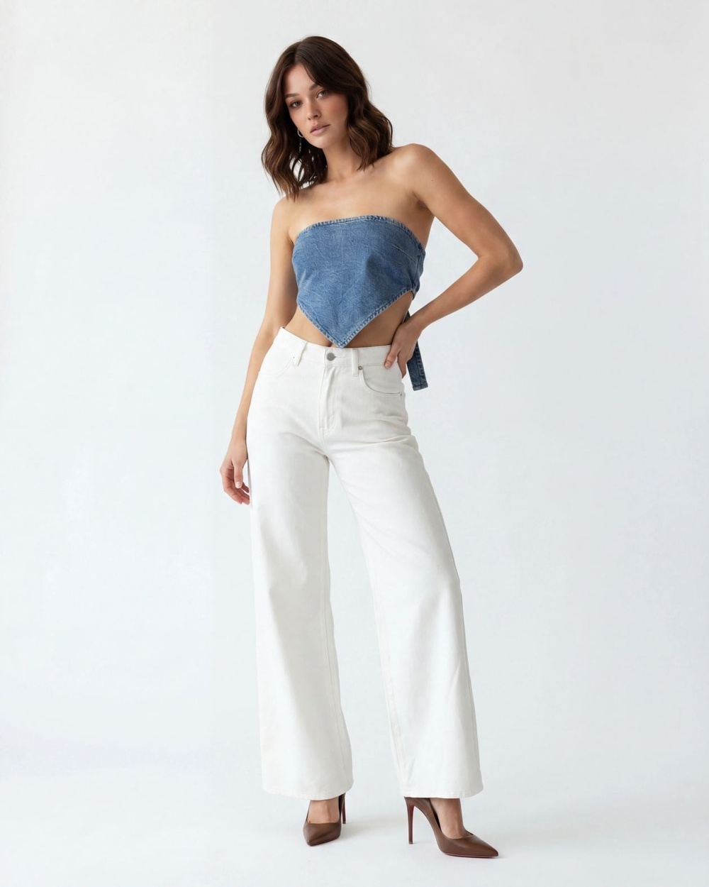 6222 KOT CROP-MAVİ