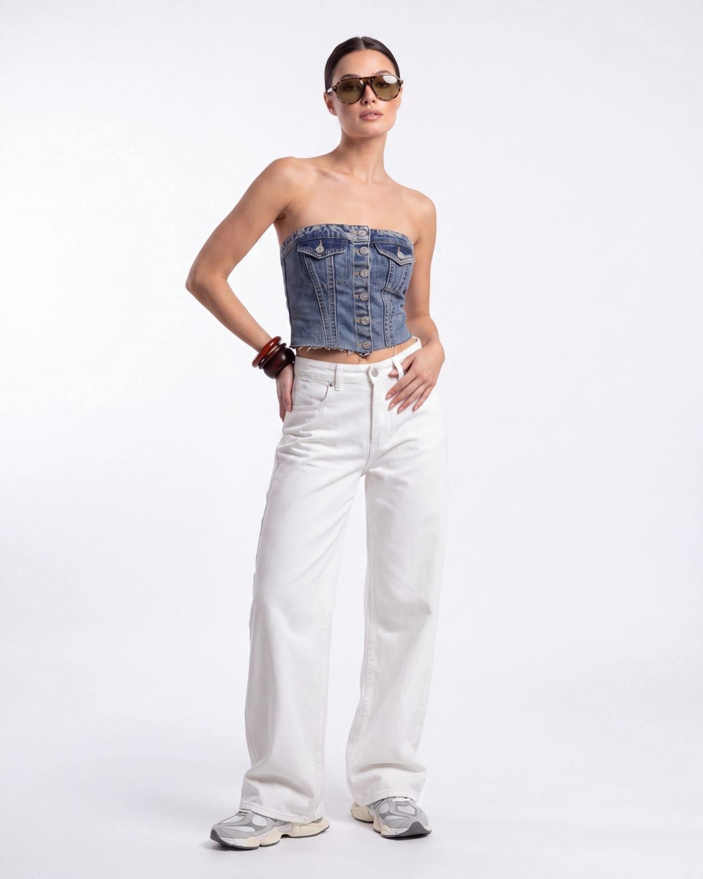 6285 KOT BLUZ-MAVİ