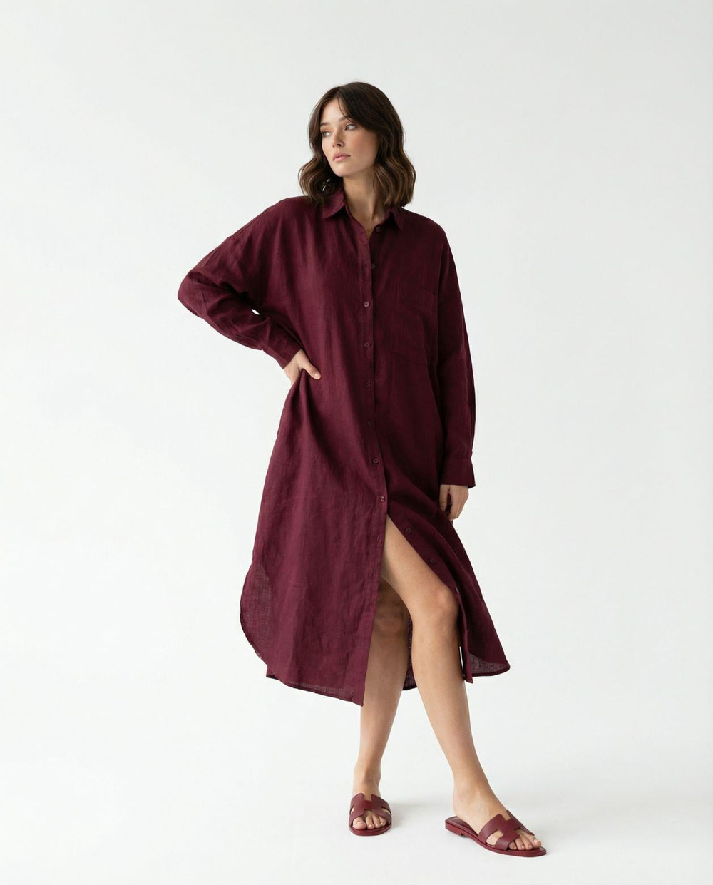 7120 ELBİSE-BORDO