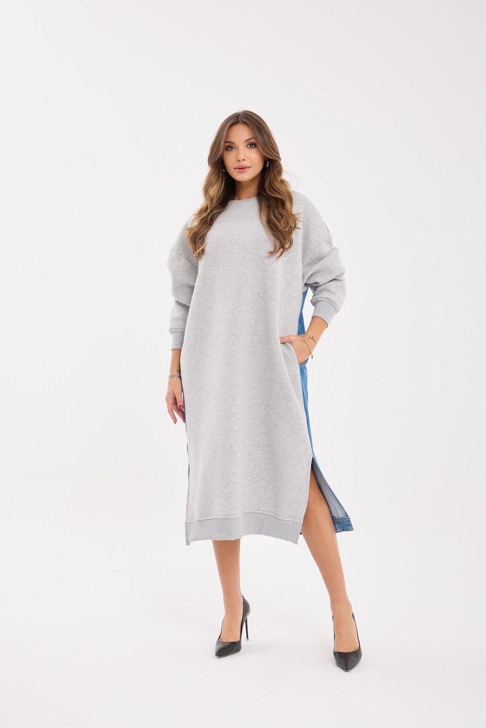 7194 UZUN SWEAT-GRİ