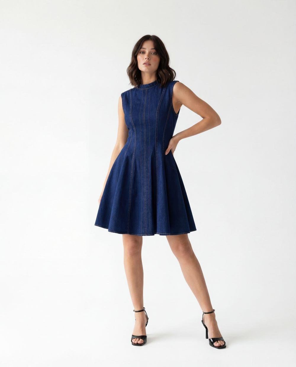 7552 KOT ELBİSE-BLUE