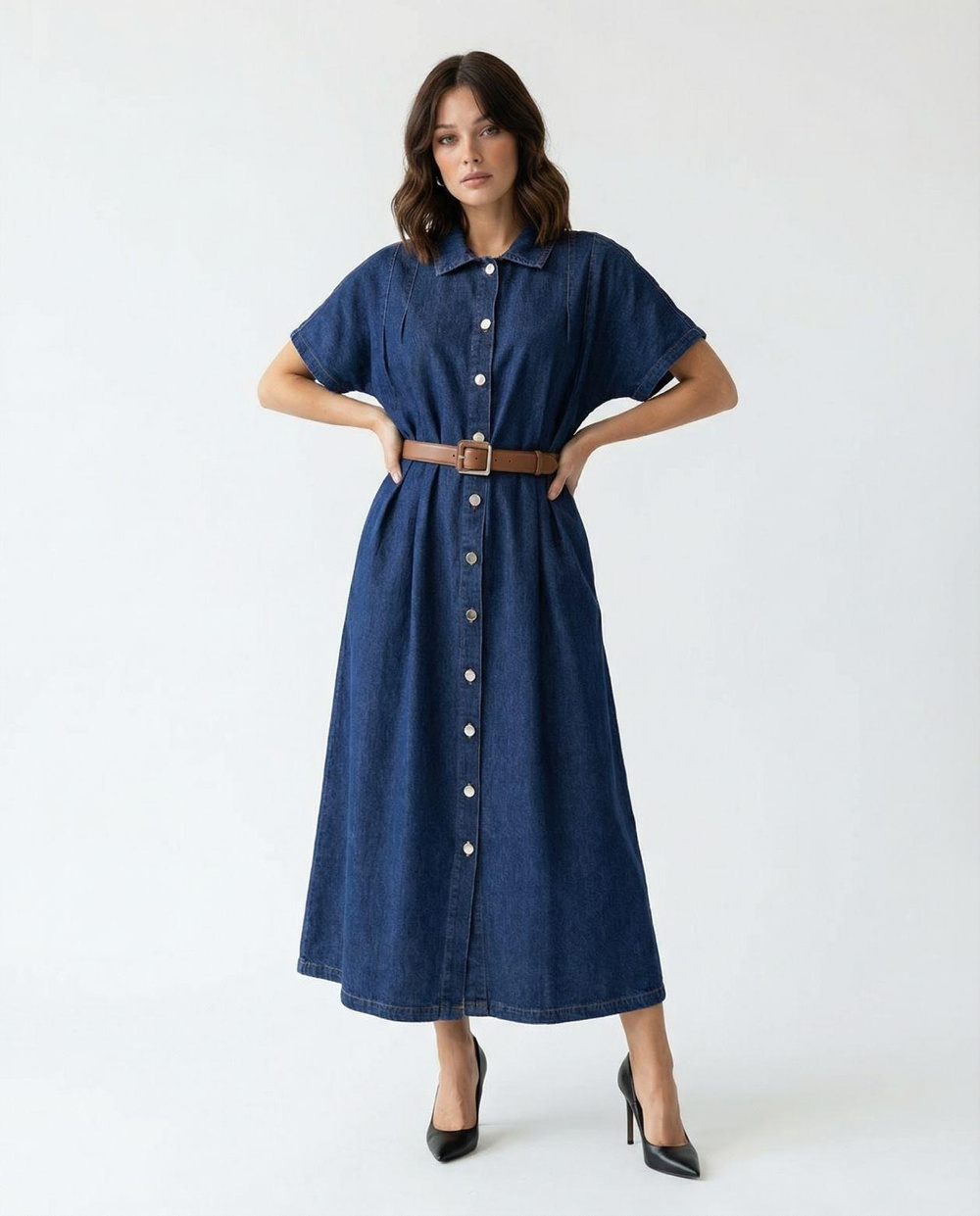 7568 KOT ELBİSE-BLUE