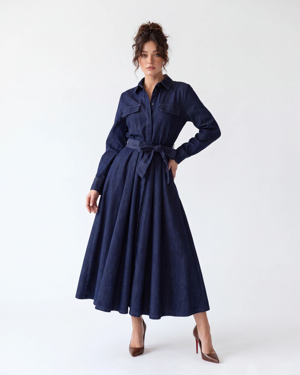 7597 KOT ELBİSE-DARK BLUE