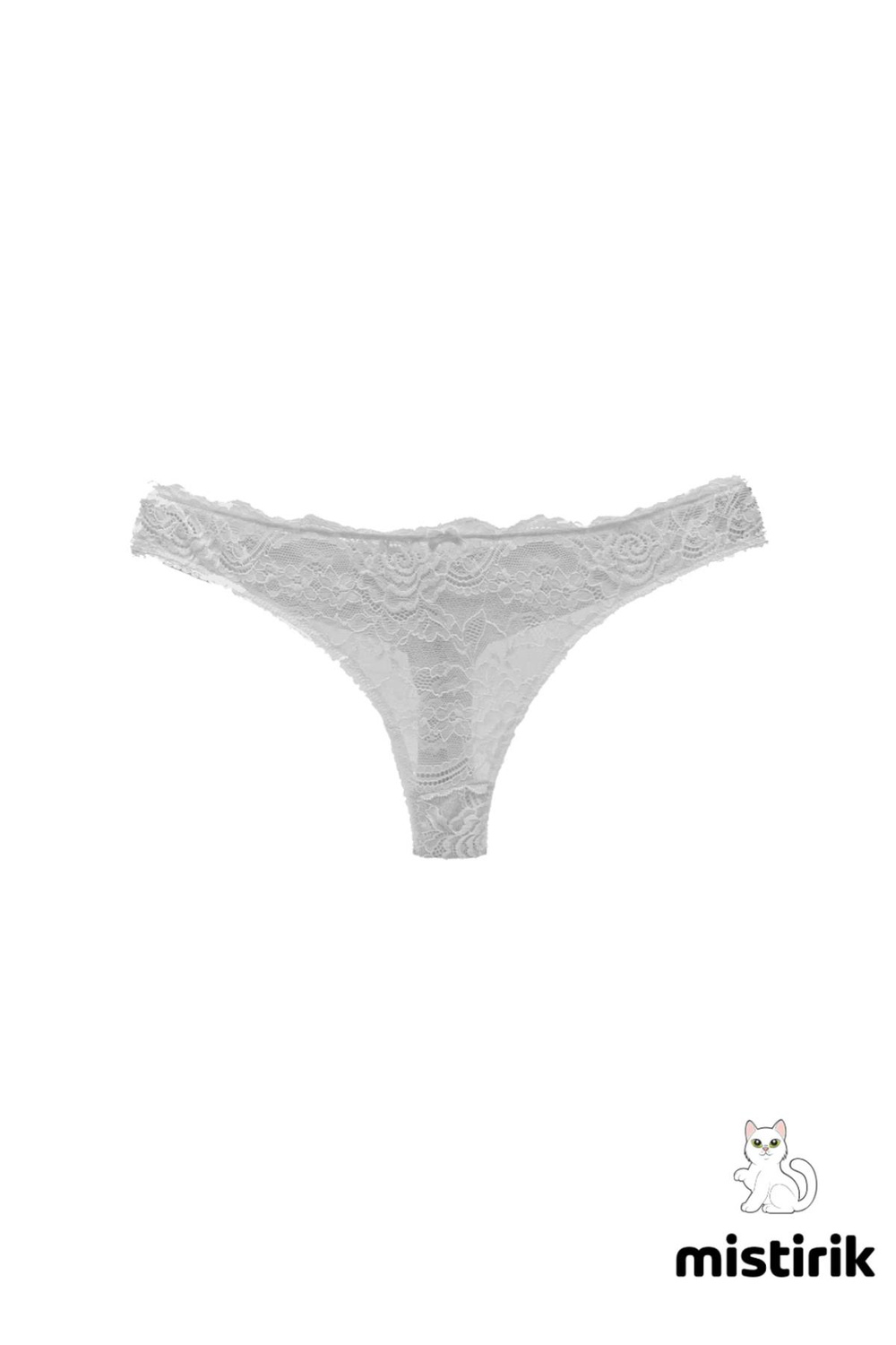 Masara Model Tanga Desenli Ve Esnek Spor Külot Beyaz Renk