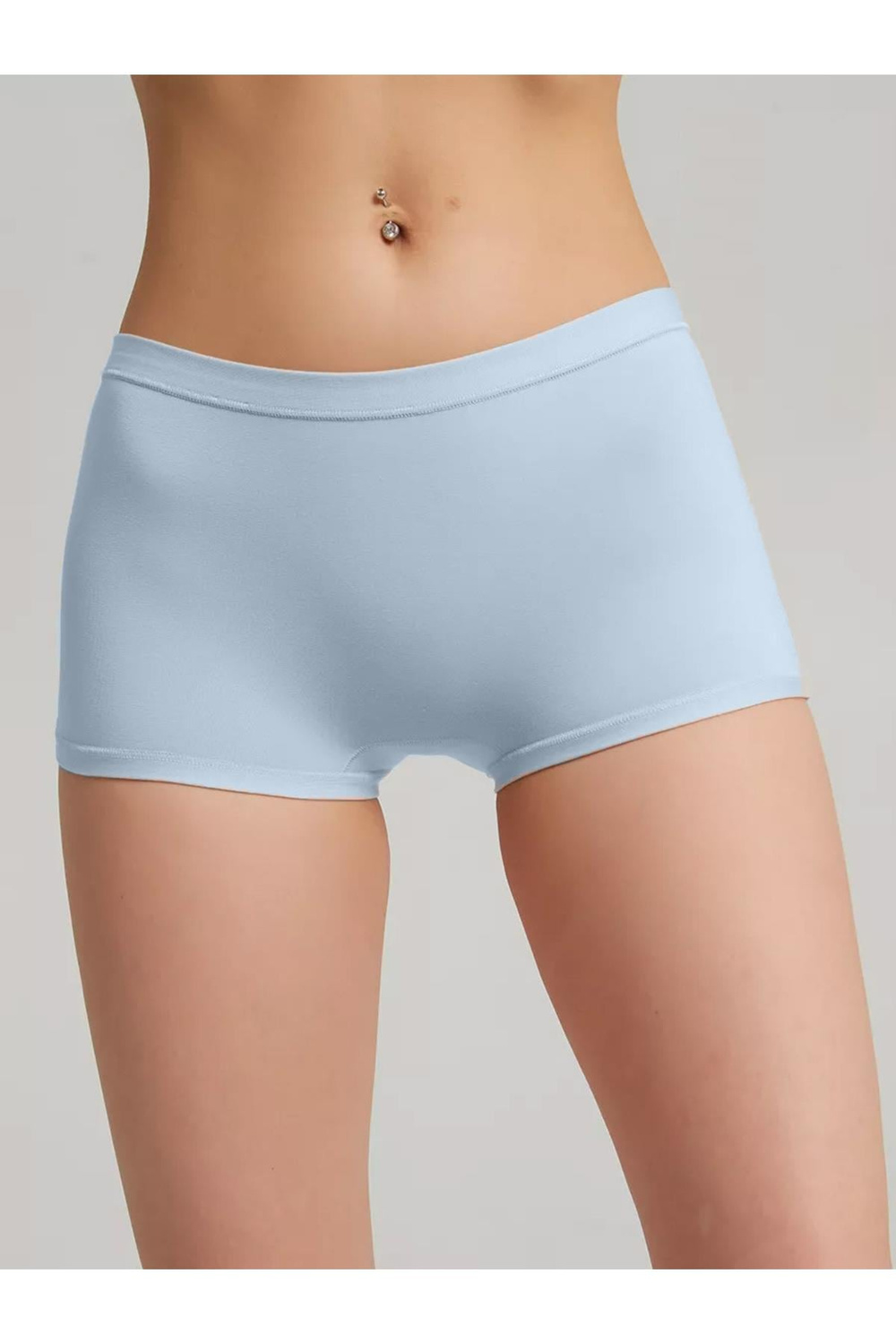 Moncorno Model Cool & Comfort Toparlayıcı İz Yapmayan Seamless Örme Boxer Açık Mavi Renk