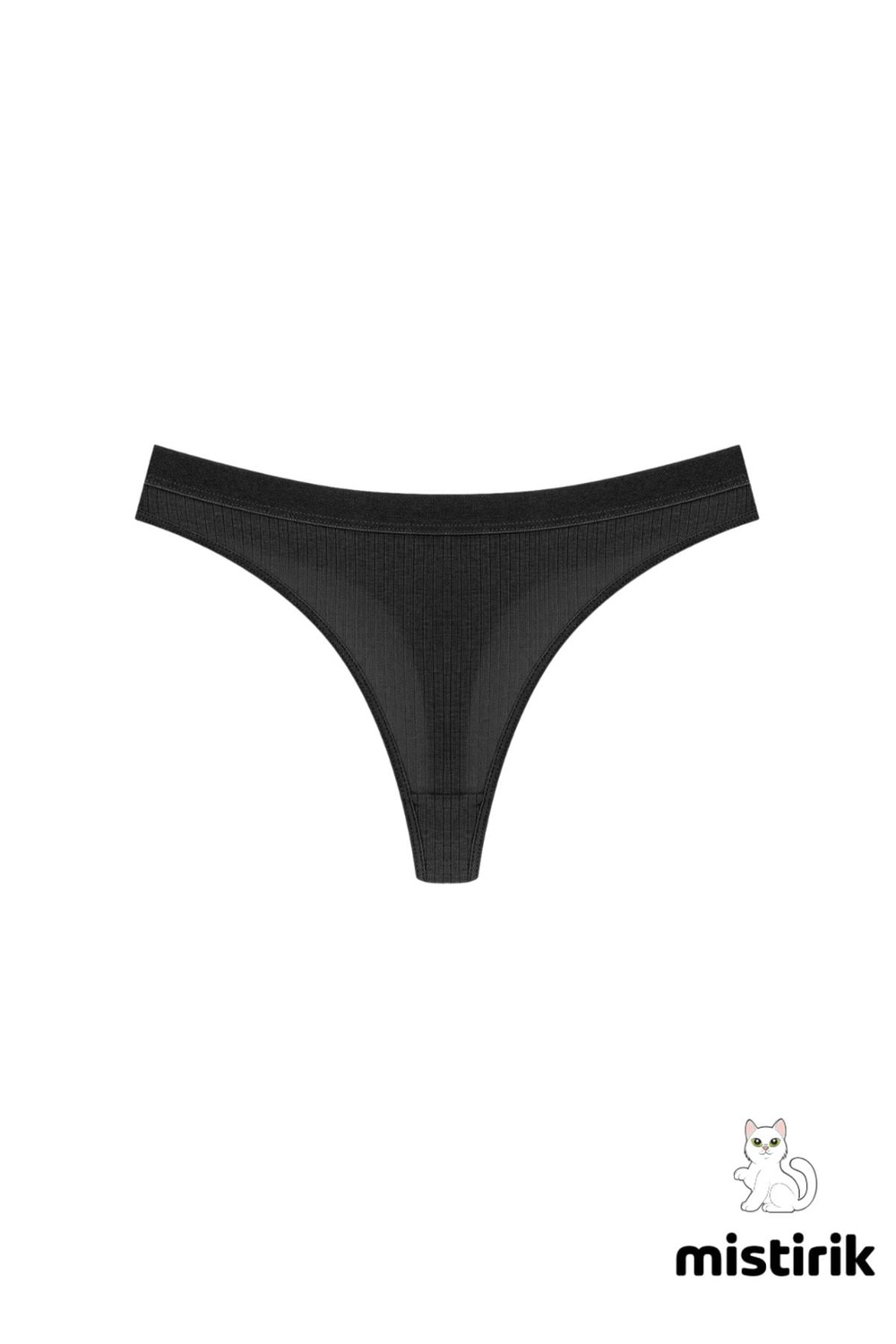 Paulo Model Fitilli Tanga Slip Iz Belli Etmez Külot Siyah Renk