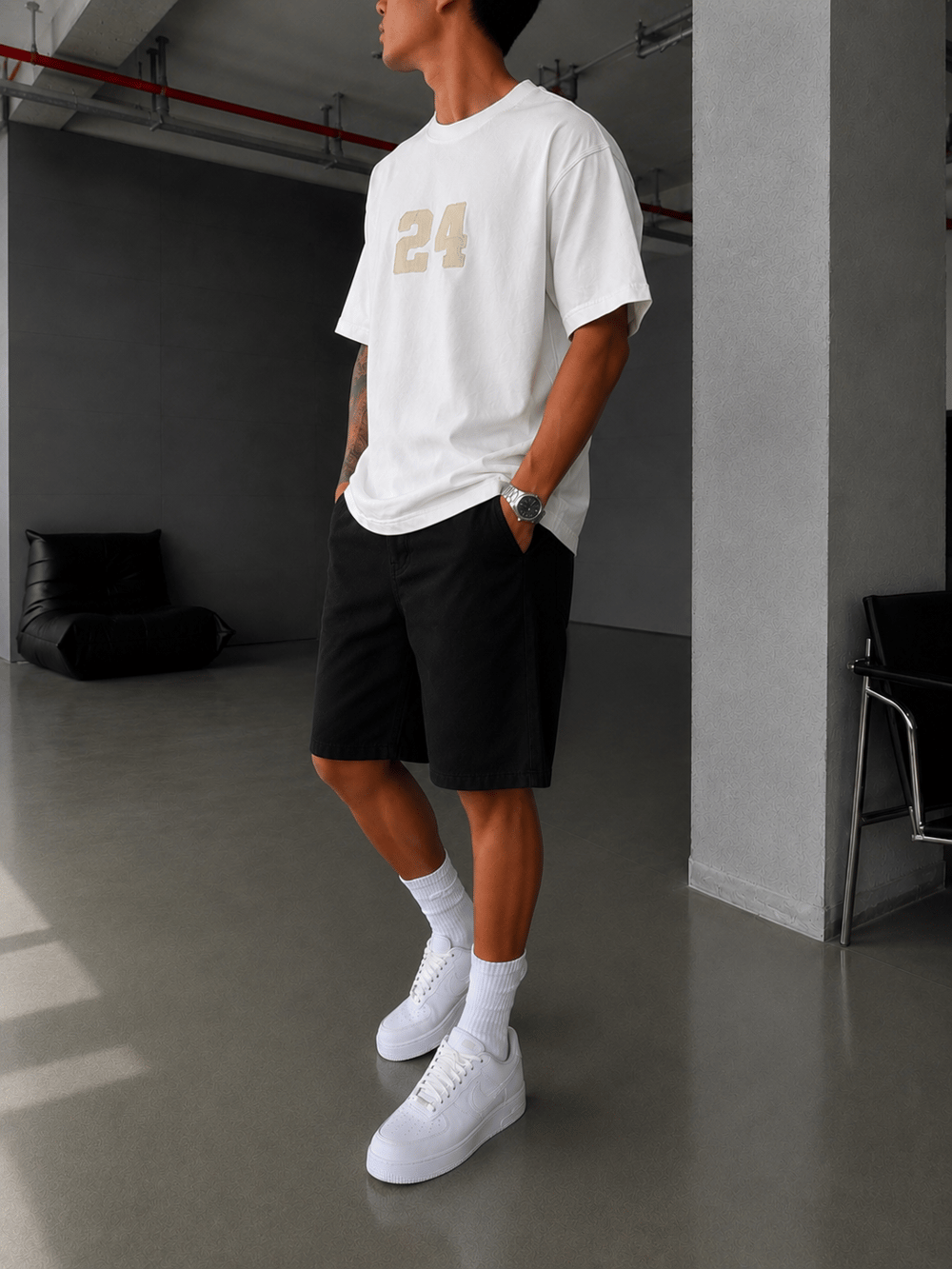 24 Pacht Nakışlı Premium Yıkamalı T-Shirt