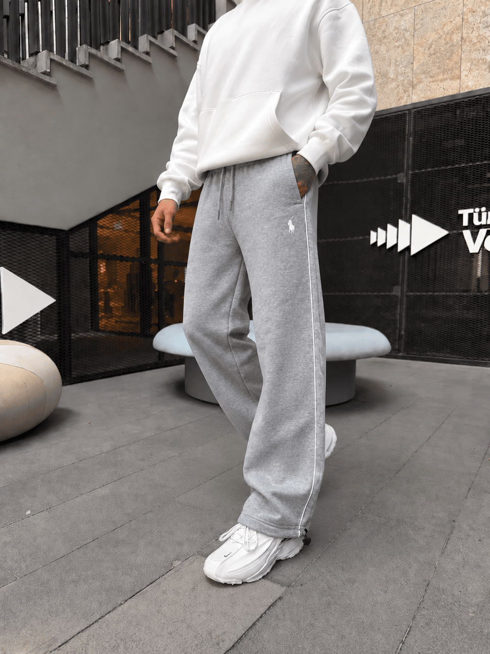362 Basic Wide Şeritli Baggy Eşofman