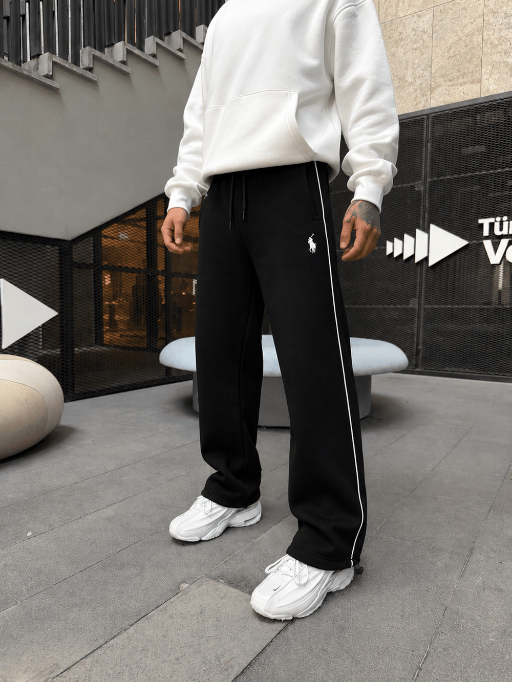 362 Basic Wide Şeritli Baggy Eşofman