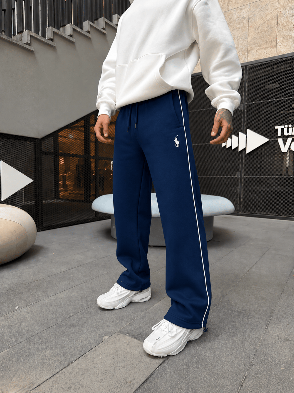 362 Basic Wide Şeritli Baggy Eşofman