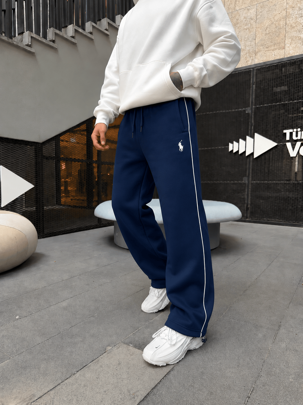362 Basic Wide Şeritli Baggy Eşofman