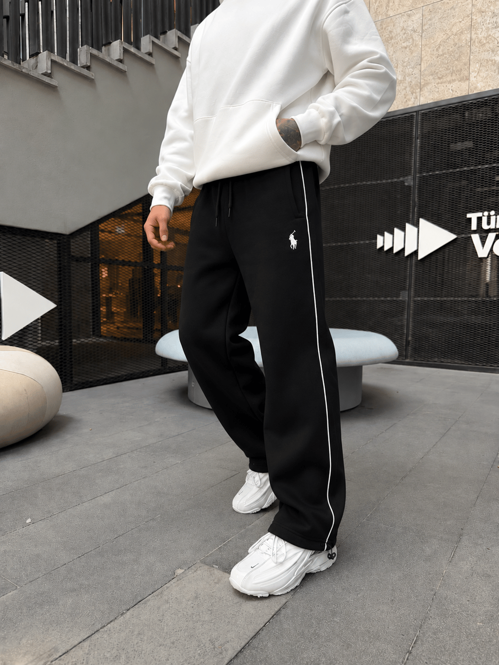 362 Basic Wide Şeritli Baggy Eşofman