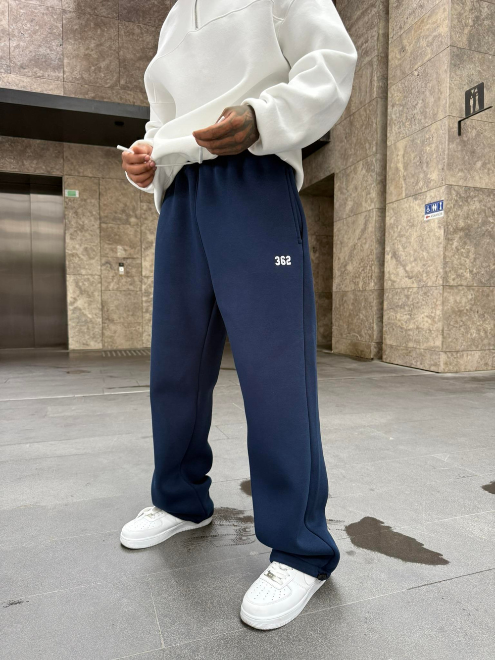 362 Premium Ayarlanabilir Paça Eşofman Altı - İndigo