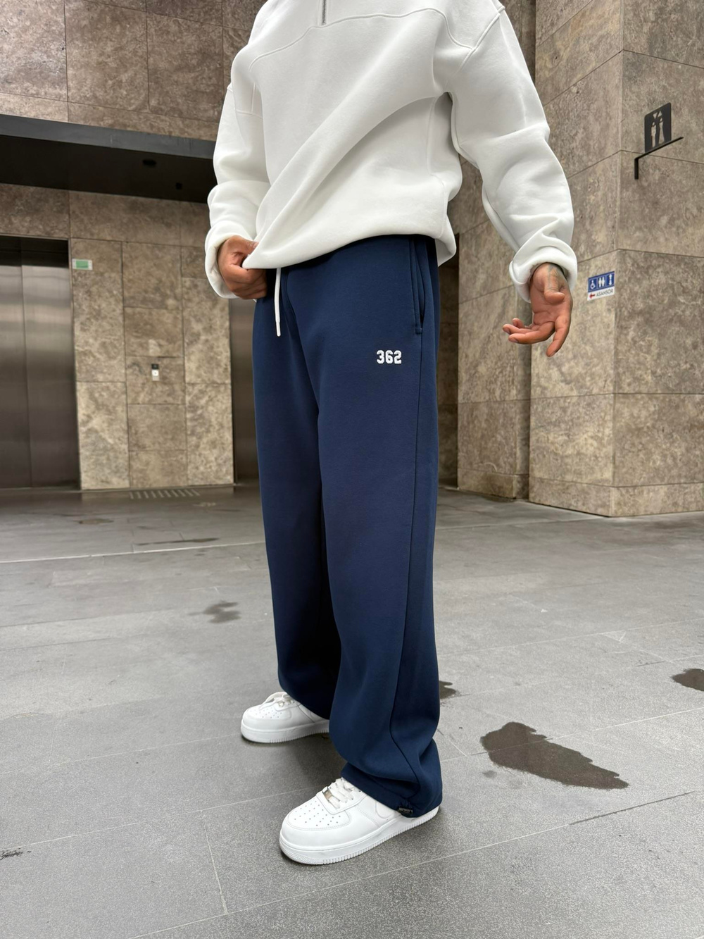 362 Premium Ayarlanabilir Paça Eşofman Altı - İndigo