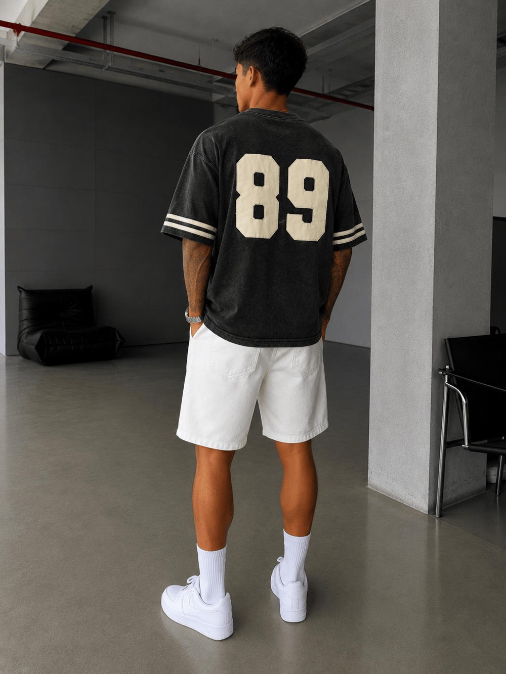 89 Nakışlı Premium Yıkamalı T-Shirt