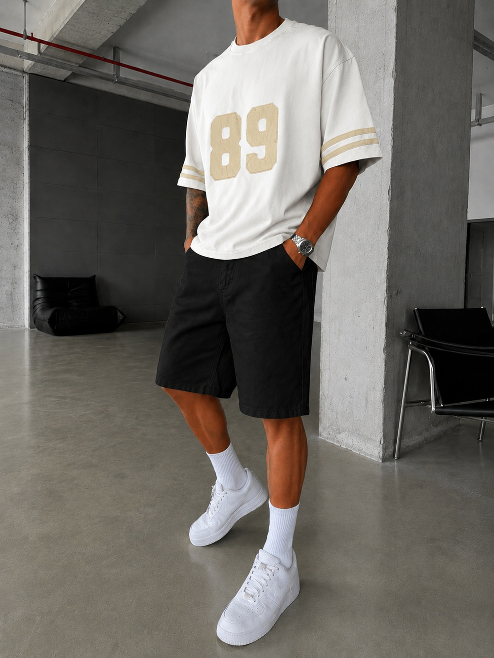89 Nakışlı Premium Yıkamalı T-Shirt