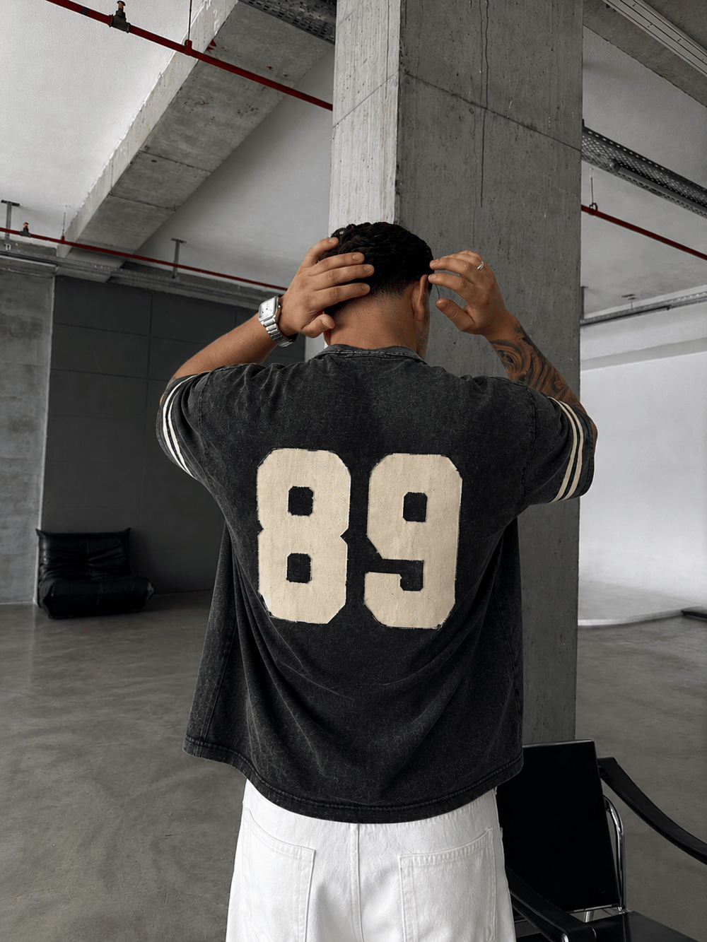 89 Nakışlı Premium Yıkamalı T-Shirt