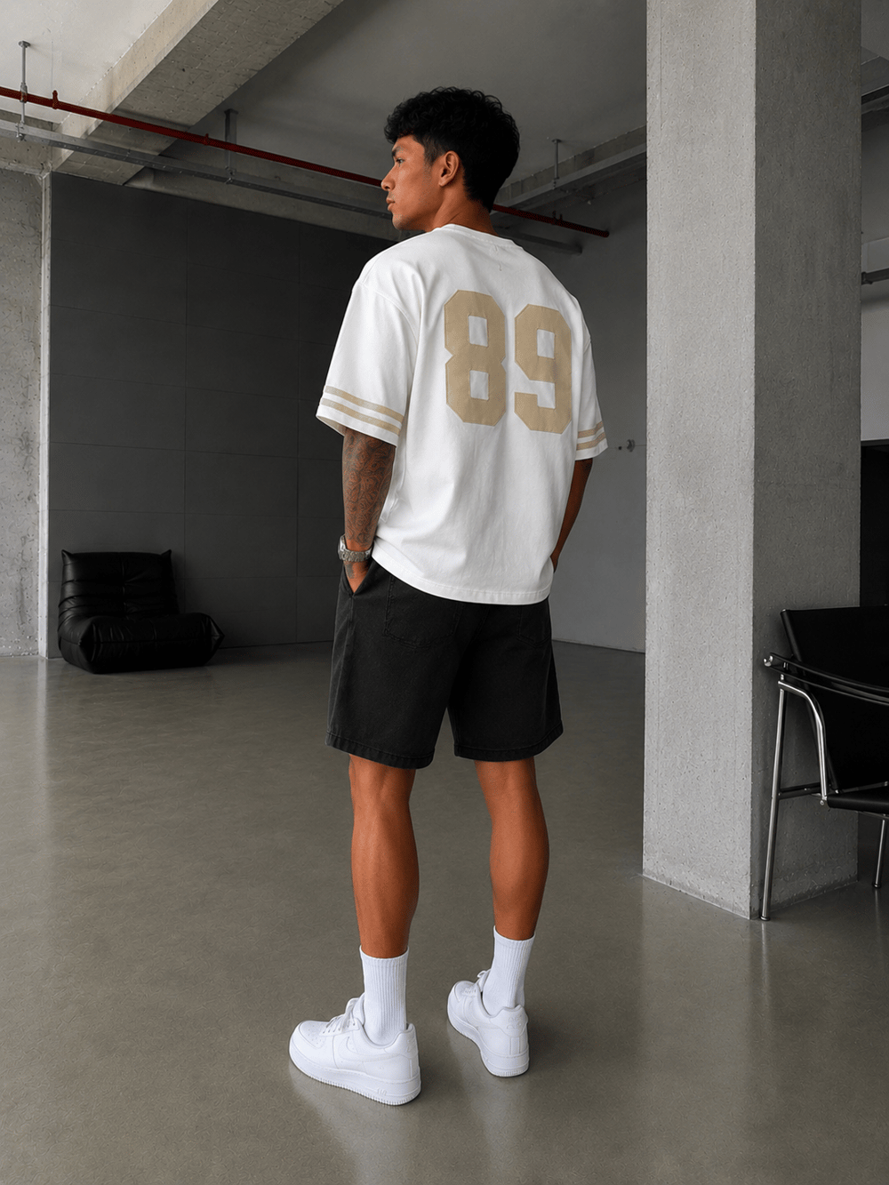 89 Nakışlı Premium Yıkamalı T-Shirt