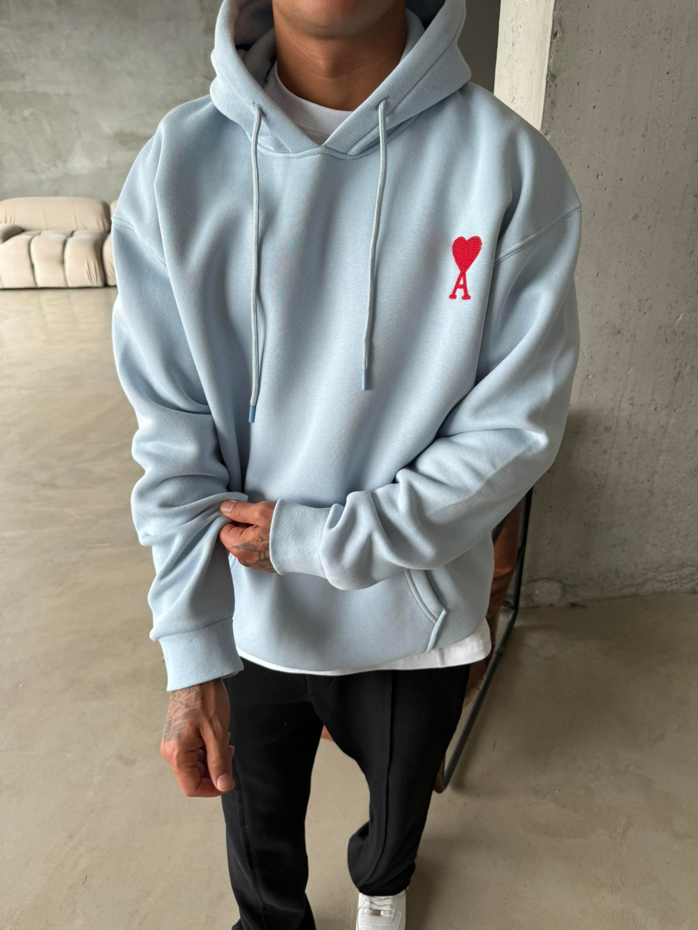 A Kalp Premium Sweatshirt - Mavi