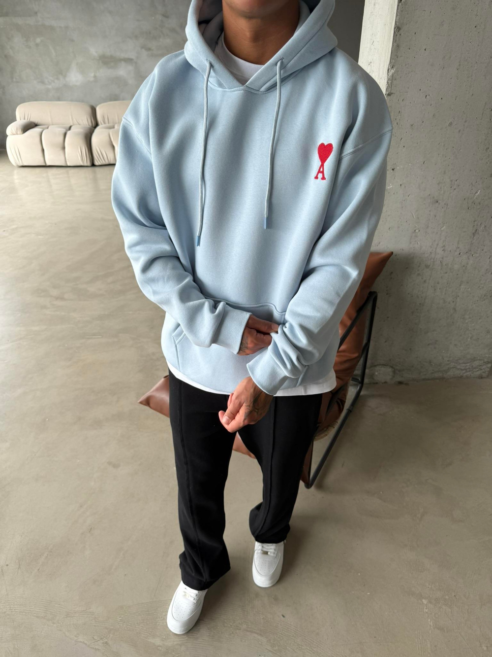 A Kalp Premium Sweatshirt - Mavi