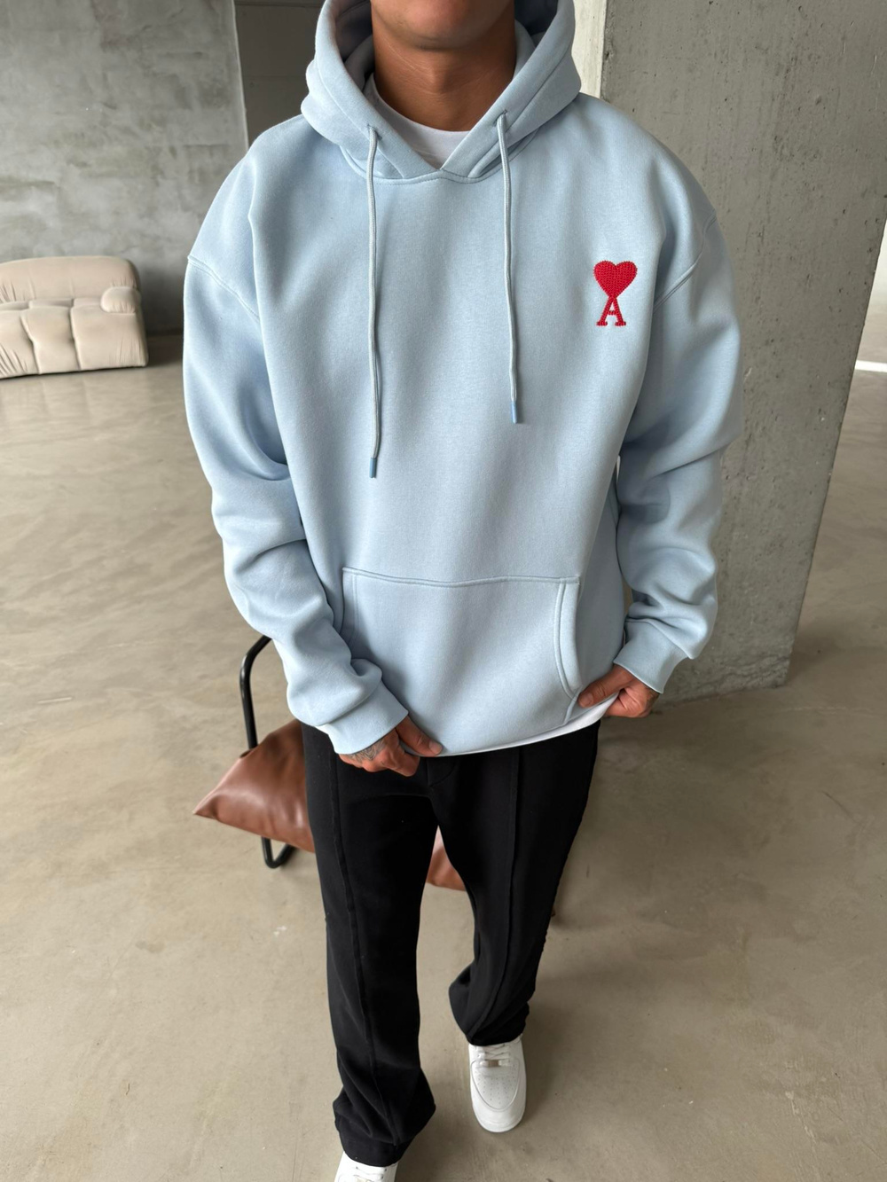 A Kalp Premium Sweatshirt - Mavi