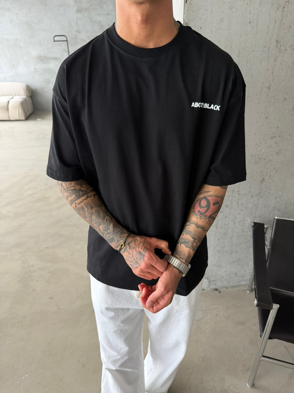 About:Black Basic T-Shirt - Siyah