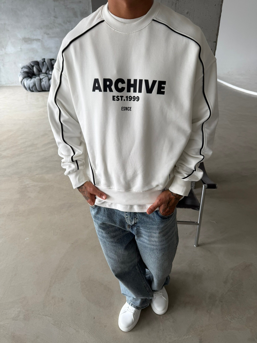 Archıve EST Premium Bisiklet Yaka Sweat