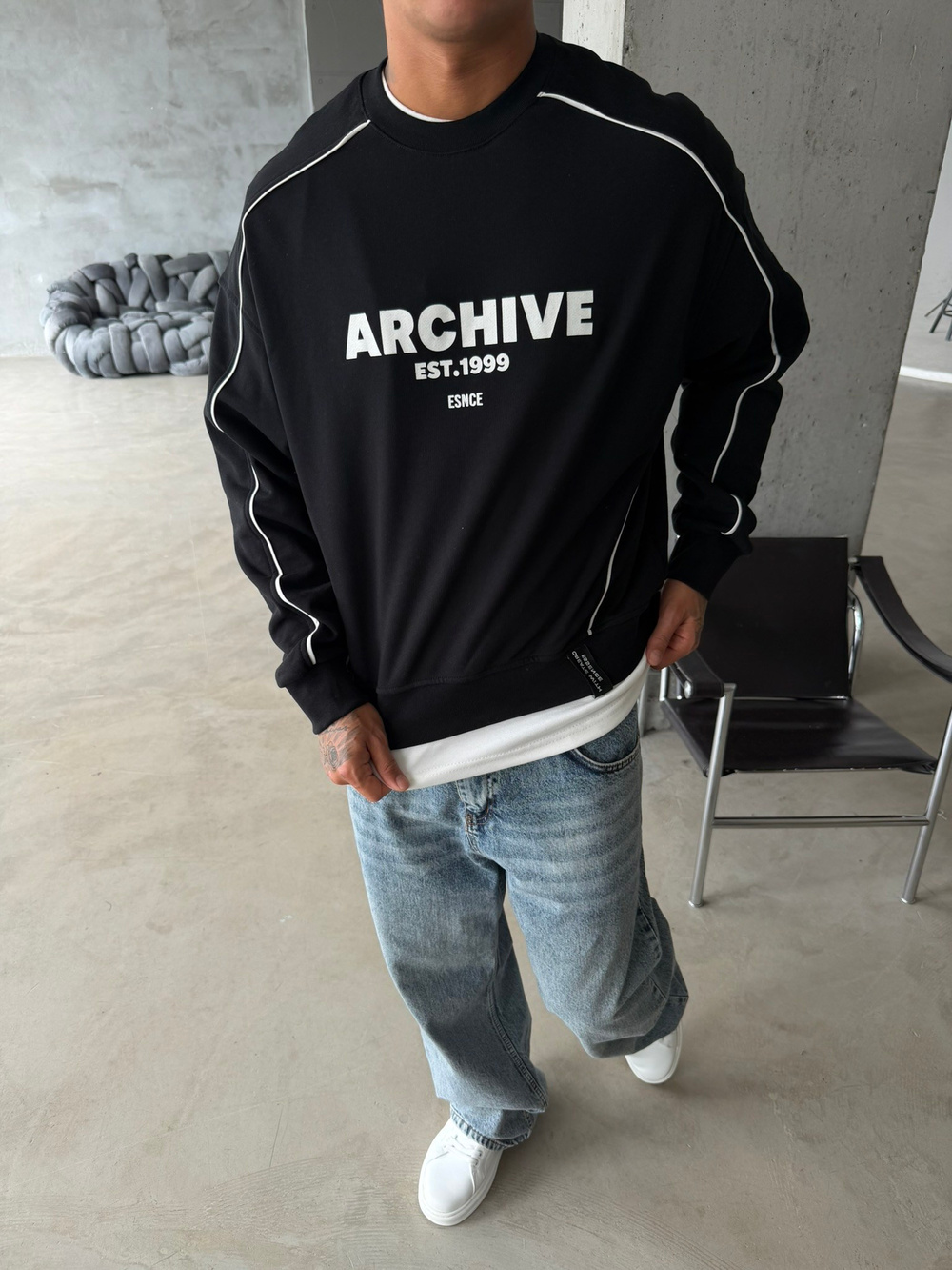 Archıve EST Premium Bisiklet Yaka Sweat