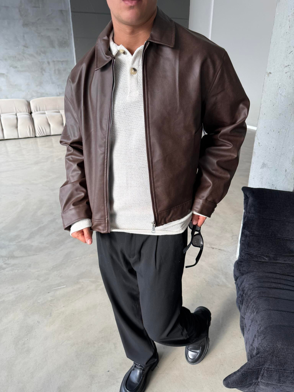 Arden Deri Ceket - Kahve