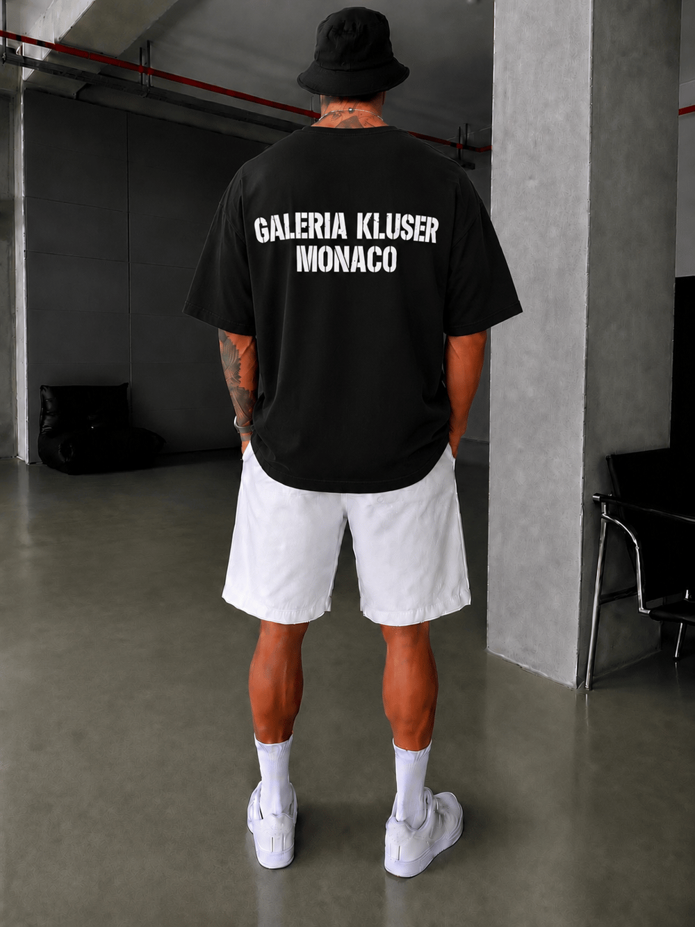 AW Monaco Oversize T-Shirt - Siyah